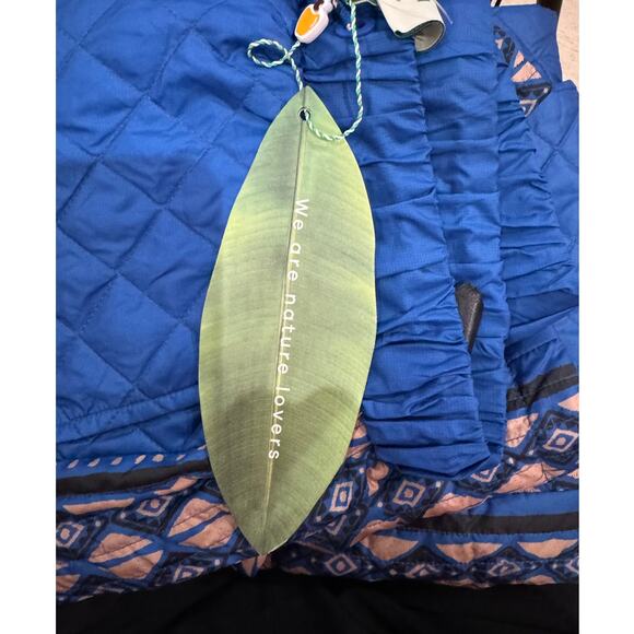 FARM RIO NWT $255 Macaw Quilted Ankle Pants Cobalt Blue Women's Size S - Picture 11 of 13